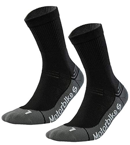 TODO Motorradsocken Herren Kurz Licht Atmungsaktiv Motor Socken Schwarz (41-43 EU, 1-paar Szchwarz) von TODO