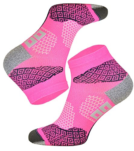 TODO RUNNING RAID - Quarter Laufsocken, Technisch, Anti-Blasen Polsterung, für Damen & Herren mit DryTex. Bunte Funktionssocken | Marathon | Trail | Joggen | Laufen | Running (35-38, Rosa) von TODO