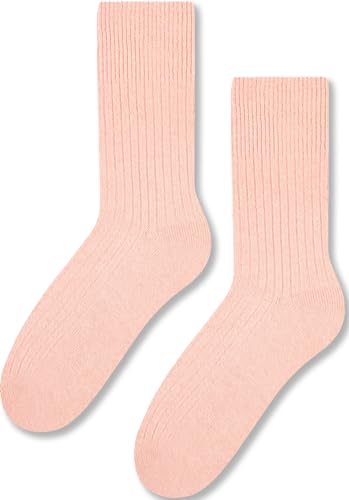 TODO Warm Wollsocken Damen und Herren Wintersocken Damen, Thermosocken Herren, elegant norweger socken - Wollkollektion (38_Hell-pink) von TODO