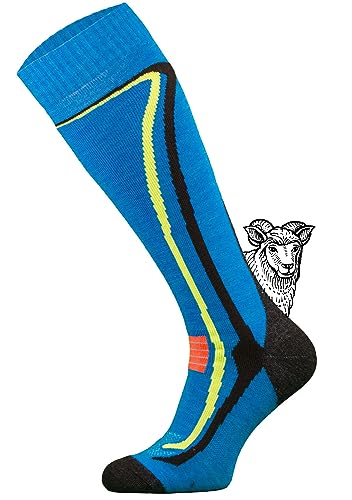 TODO Warme 50% Merino Skisocken Herren und Skisocken Damen Thermoaktiv, Atmungsaktiv 1 paar Paar Merino-wolle Ski Socken (1xBlau, 43-46) von TODO