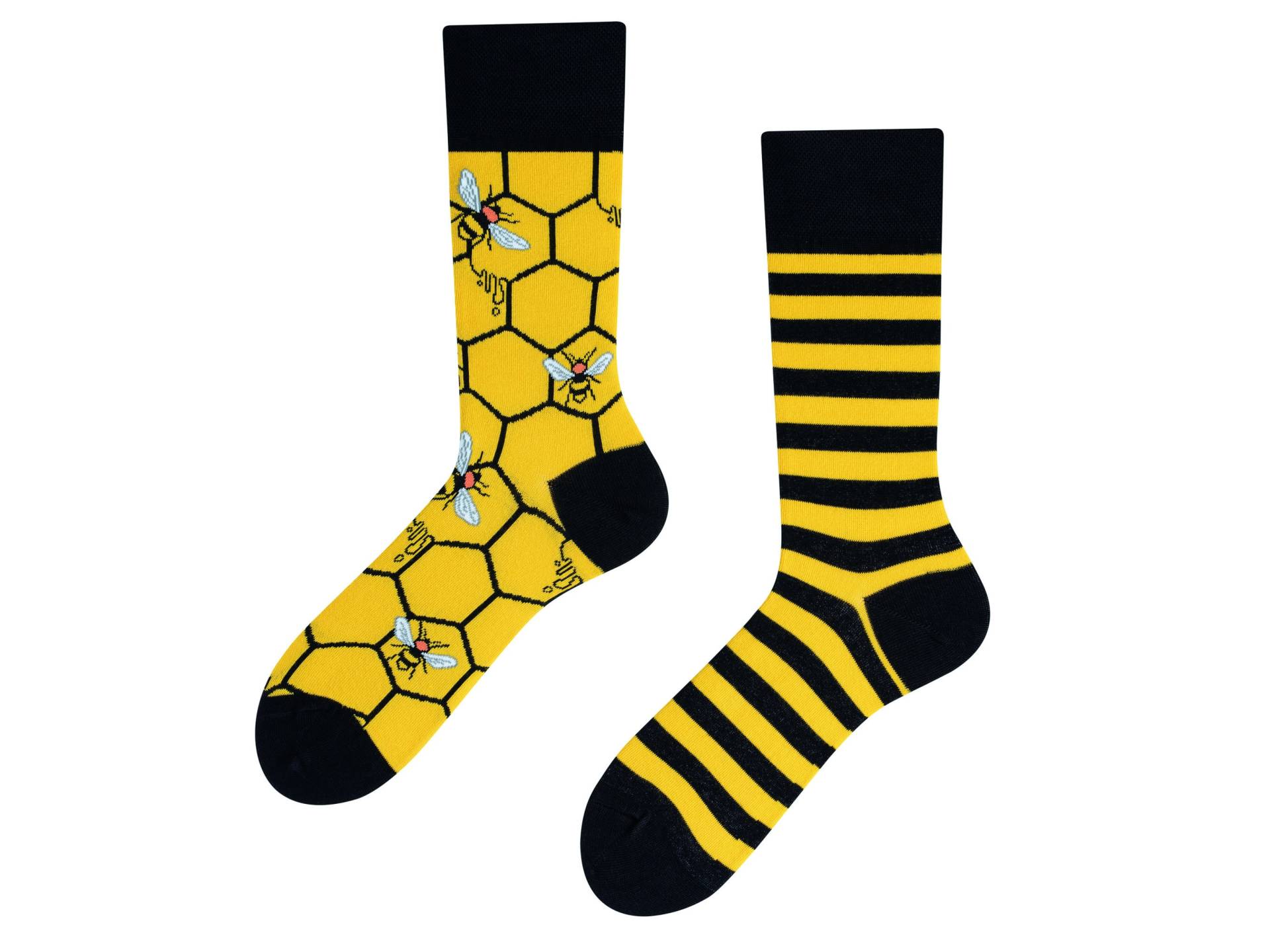 Busybee Socken | Bienensocken Coole Schwarz Gelbe Crazy Socks Bee Bunte Colourful Todosocks von TODOSOCKS