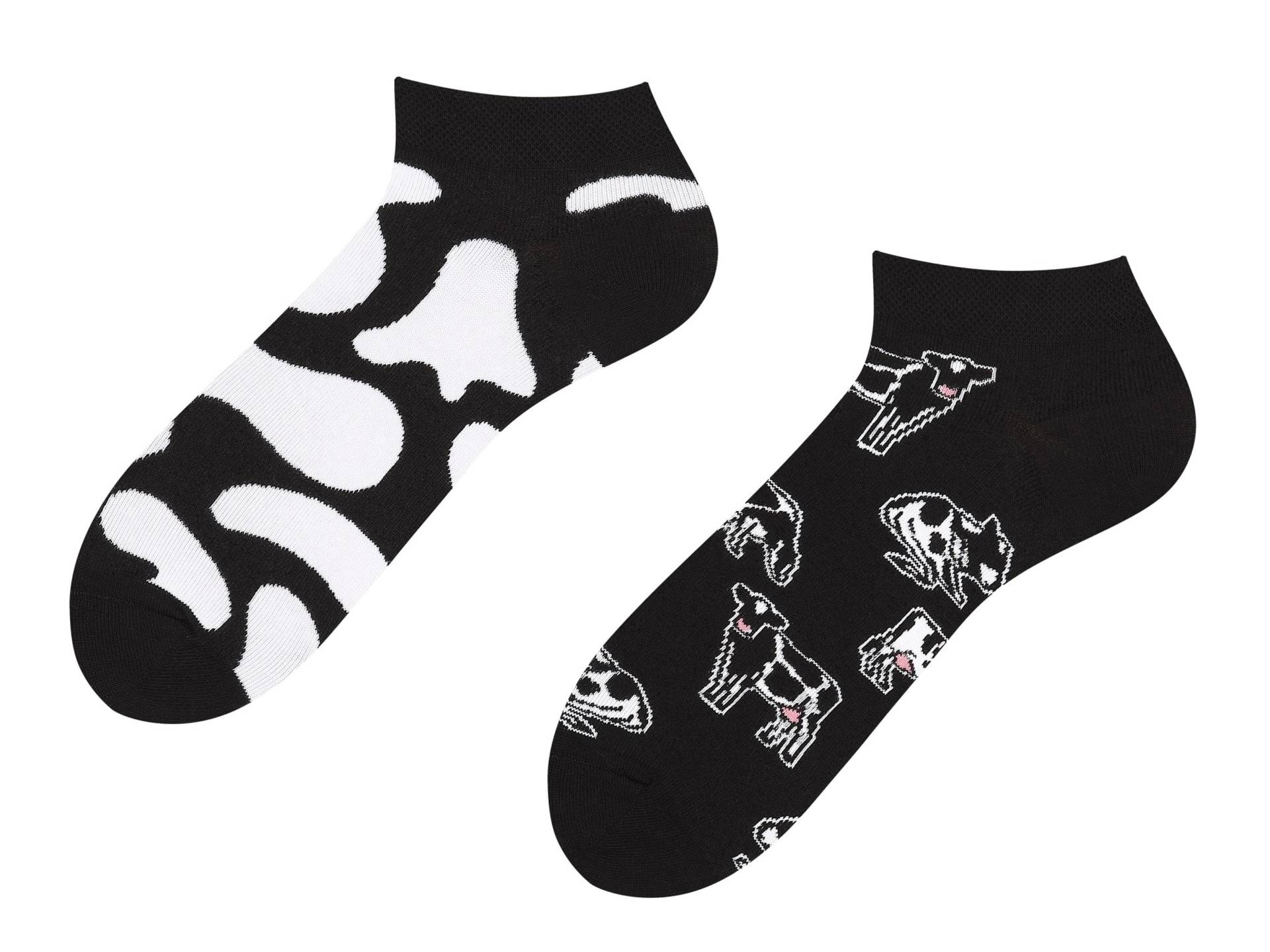 Coole Kuh Sneaker Socken | Cool Cow Low Socks Cow Design Black & White Kurze Geschenk Für Freundin Todosocks von TODOSOCKS