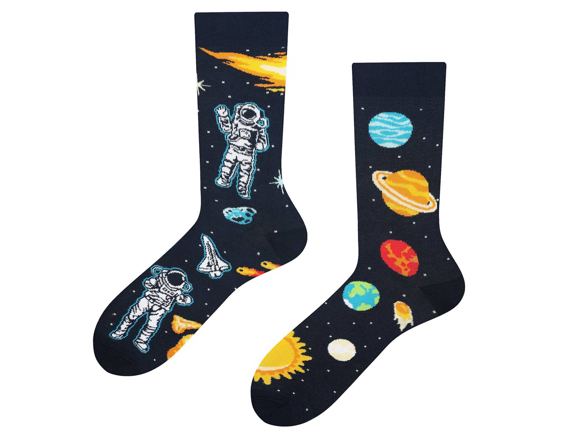 Coole Space Socken | Geschenk Für Kleine Und Große Kosmonauten Papa Bunte Mond Sterne Astronaut Todosocks von TODOSOCKS