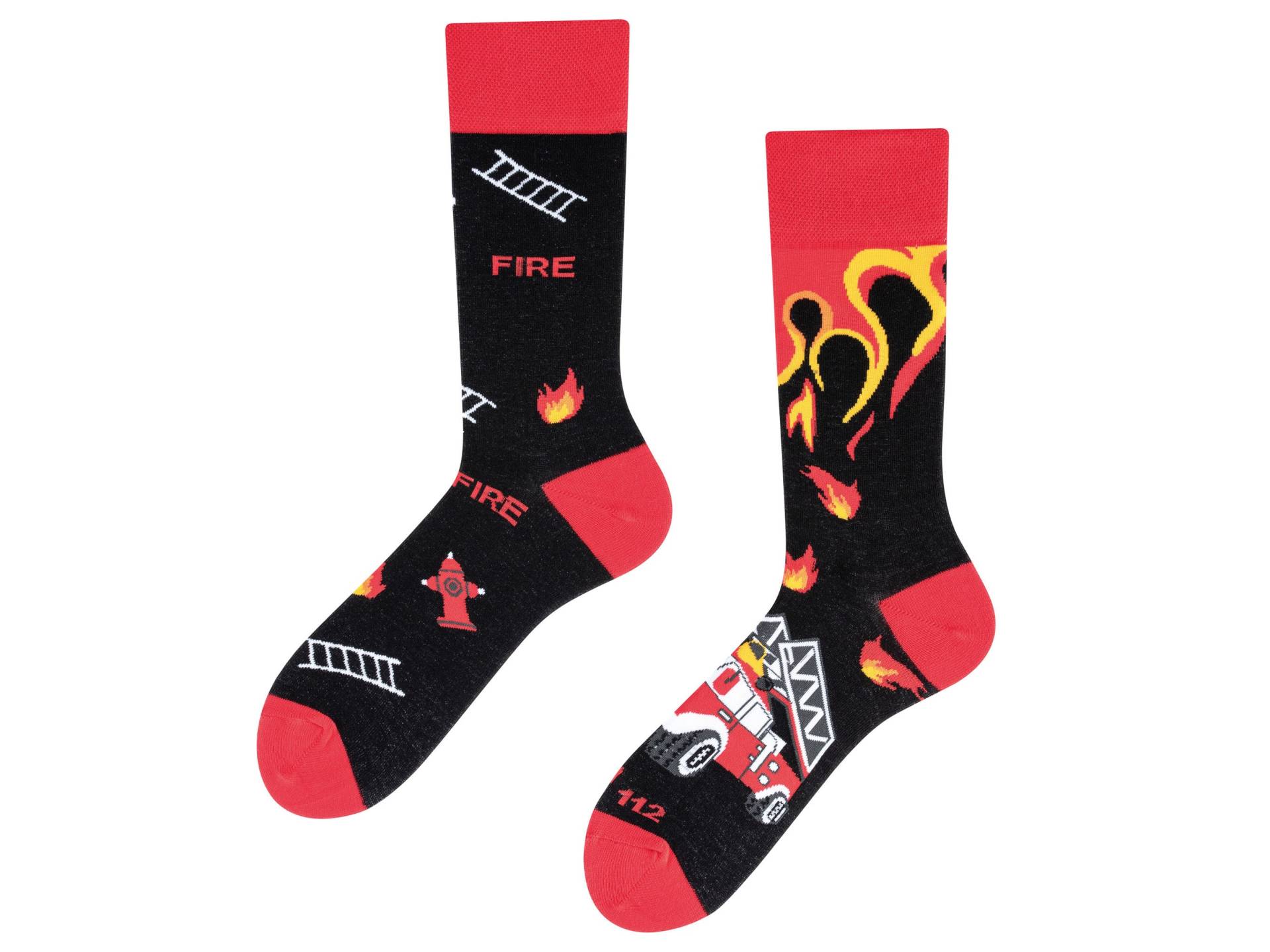 Feuerwehr Socken | Firefighter Socks Socks On Fire Coole Bunte Colourful Crazy Todosocks von TODOSOCKS