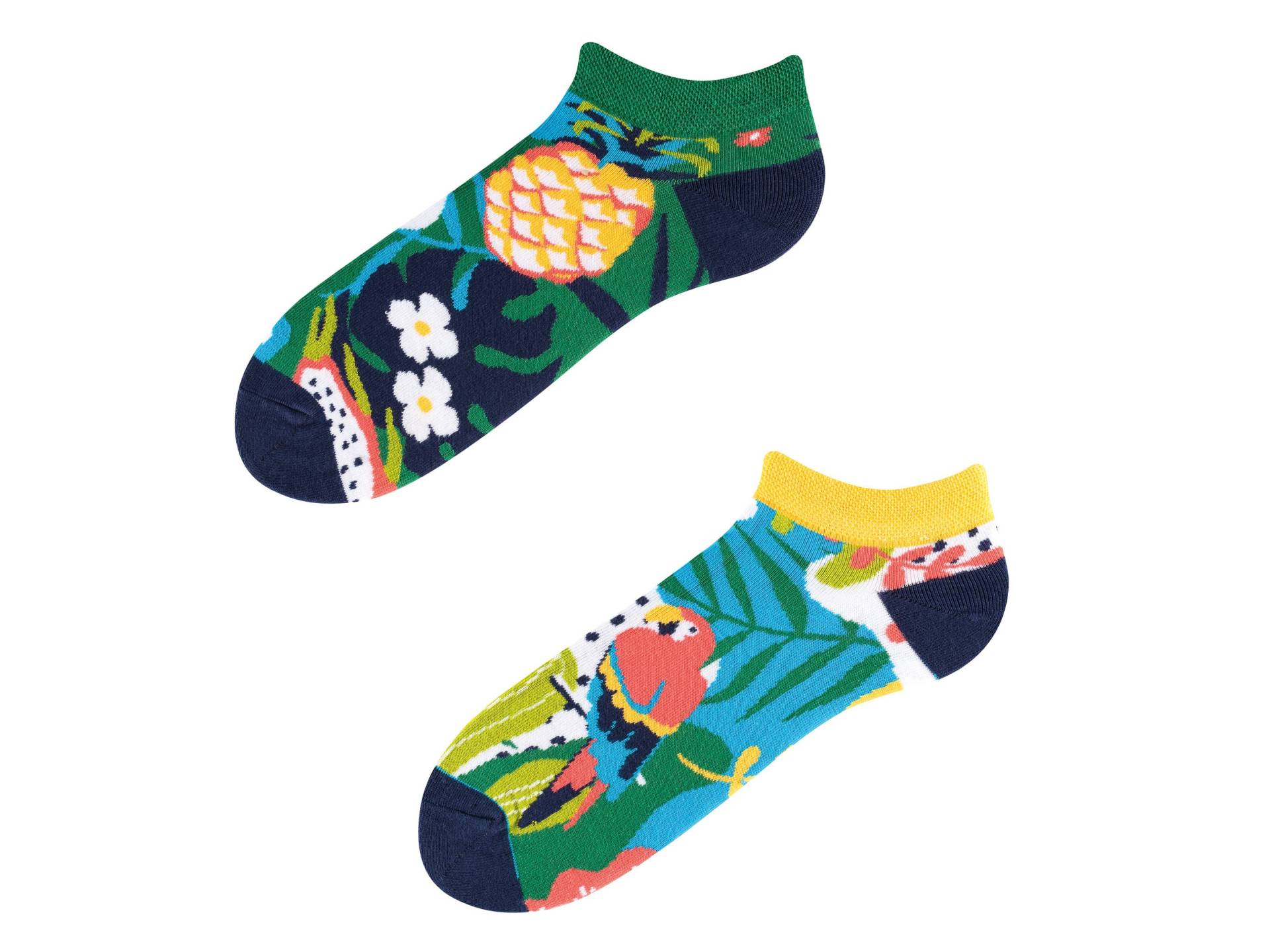 Sneaker Socken Papaya | Papaya Low Socks Knallbunte Coole Socke Papagei Colorful Crazy Motiv Todosocks von TODOSOCKS