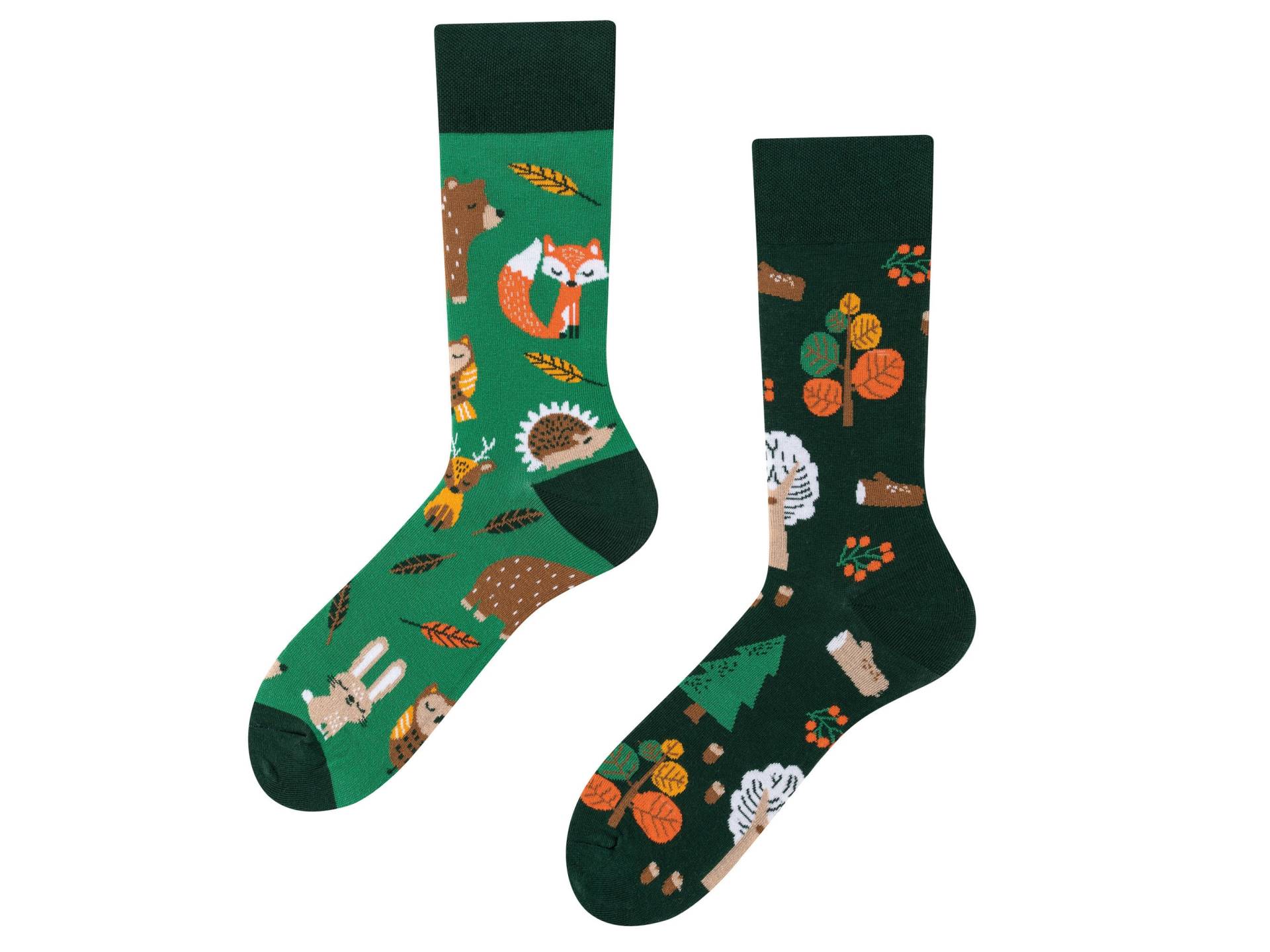 Süße Waldtiere Socken| Forest Animals Socken | Hase Und Fuchs Coole Soclen Geschenk Für Freundin Todosocks von TODOSOCKS