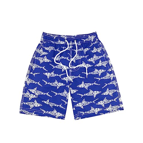 TODREMOU Kinder Badehose für Jungen von 3–13 Jahren, Schnell Trocknendes Polyester, Strand-Badeshorts (as3, Age, 3_Years, 4_Years, Regular, Blau) von TODREMOU