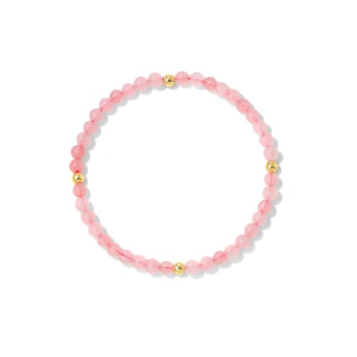 TOEECY Natürliches Amethyst Armband Edelstein Perlen Schmuck Handgelenkschmuck Damen Accessoire Wellness Mineralien Armreif von TOEECY