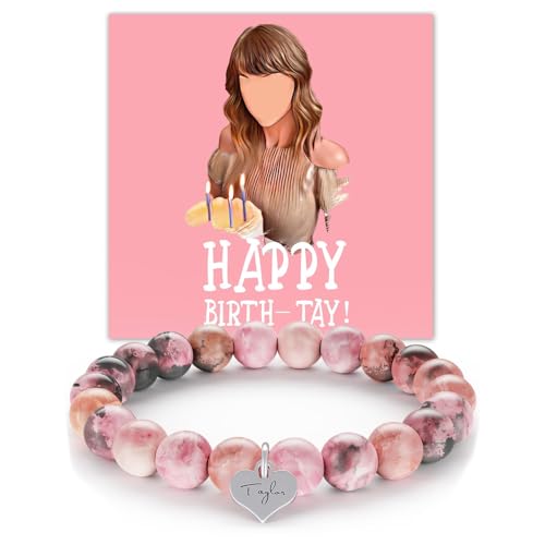 TOEECY Armband für Damen Geburtstag Geschenk Armbänder Stressabbau Angst Yoga Armband mit Geburtstagskarten Naturliches Kristallstein Heilungsarmband Für Beste Freundin Armband von TOEECY
