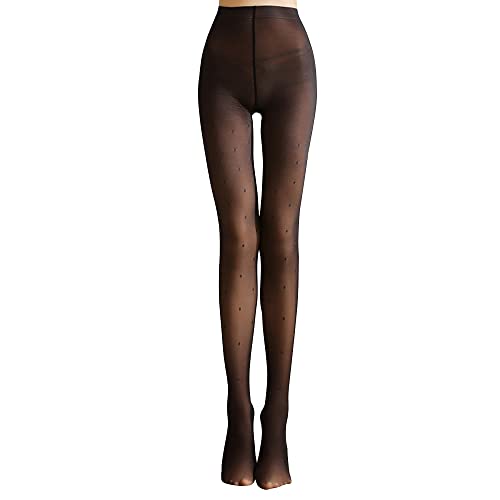 TOEECY Damen Strumpfhose mit Punkten Herzen Schmetterling Muster Gefälschte Durchscheinend Feinstrumpfhose Thermo Strumpfhose Thermostrumpfhosen Winter Tights (#2) von TOEECY