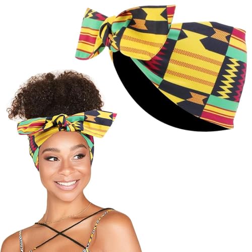 TOEECY Schleife Haarband Geometrisches Muster Kopfschmuck Stirnband Baumwolle Haarschmuck Afrikanisches Muster Haarzubehör Damen von TOEECY