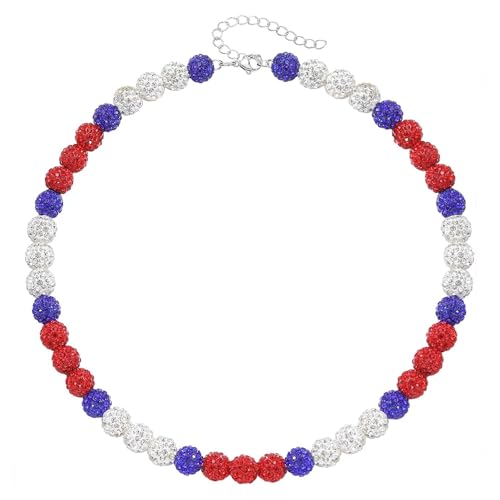 TOEECY Halskette für Herren Damen Philadelphia Baseball Halskette Funkelnde Strasssteine Inspirierte Perlenketten Sportler Sport Halskette Schmuckgeschenke für Baseball Team Liebhaber von TOEECY