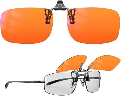 TOEECY Sonnenbrille Damen Polarisierte Clip-on Nachtfahrbrille Blendfreie Brille für Männer und Frauen zum Hochklappen Reduziert effektiv Blendung von entgegenkommenden Scheinwerfern von TOEECY