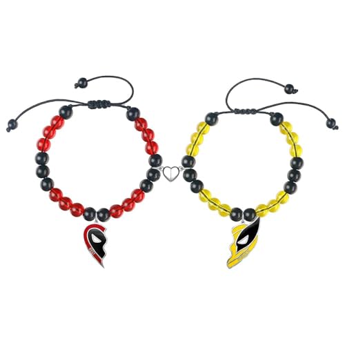 TOFBS Partnerarmbänder Perlenarmband Freundschaftsarmband Paarstück Anhänger Schmuck Armbänder Set Liebespaar Accessoire von TOFBS