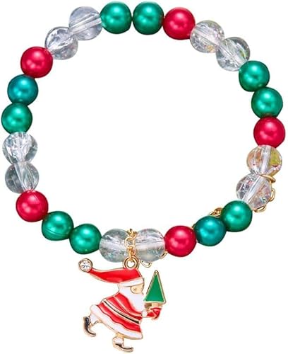 TOFBS Exquisites Armband Damen mit Weihnachtsanhänger Perlen für Armbänder Festival Schmuck Geschenke für Frauen Freundschaftsarmbänder von TOFBS