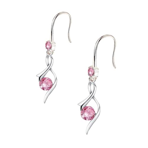 TOFBS Elegante Tropfen Ohrhänger Zirkonia Schmuck Silber Ohrringe Damen Infinity Twist Kristall Anhänger Hochwertige Schmuckstücke von TOFBS