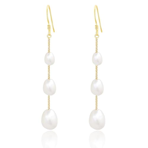 TOFBS Frauen Ohrringe 14k Echtes Gold Geometrische Doppelperlen Ohrringe Tropfen Lange Ohrringe Klein Huggie Hypoallergen Ohrringe Elegant und Großzügig TOFBS Frauen Ohrringe 14k Echtes Gold Geometrische Doppelperlen Ohrringe Tropfen Lange Ohrringe Klein Huggie Hypoallergen Ohrringe Elegant und Großzügig von TOFBS