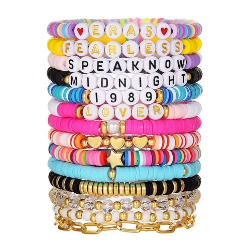 TOFBS Freundschaftsarmbänder TS Armband Set Bunte Armbänder Set Friendship Bracelet Kit Schmuck Armreif Armband für Fans Mädchen Freundin Geschenke von TOFBS