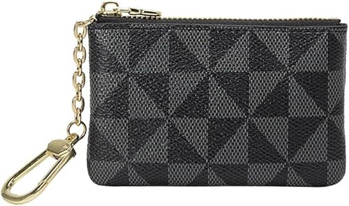 TOFBS Klein Geldbörse Damen PU Leder Portable Zipper Mini Portemonnaie Kurzformat Brieftasche Leichtgewicht Coin Purse Geldbeutel Geschenke für Mädchen Frauen Schwarz von TOFBS