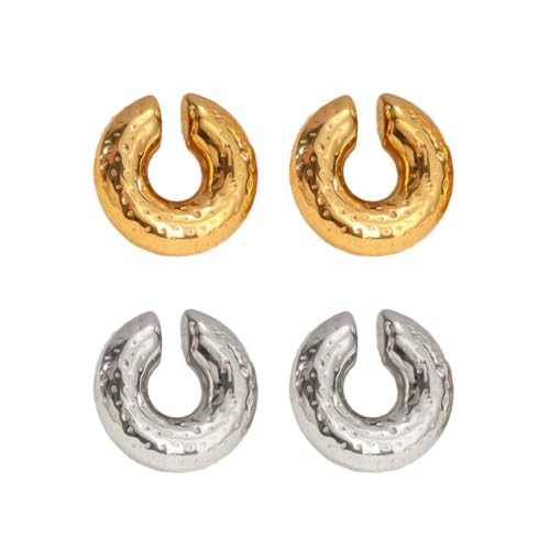 TOFBS Creolen Damen Regenbogen Mit Bunten Steinen Zirkonia Huggies Ohrringe Hypoallergen Vergoldet Modeschmuck Für Mädchen Multi von TOFBS