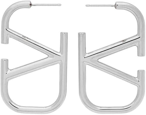 TOFBS 925 Silber Buchstaben Ohrstecker Geometrisch Minimalistisch Elegant Damen Schmuck Stilvoll Ohrringe von TOFBS