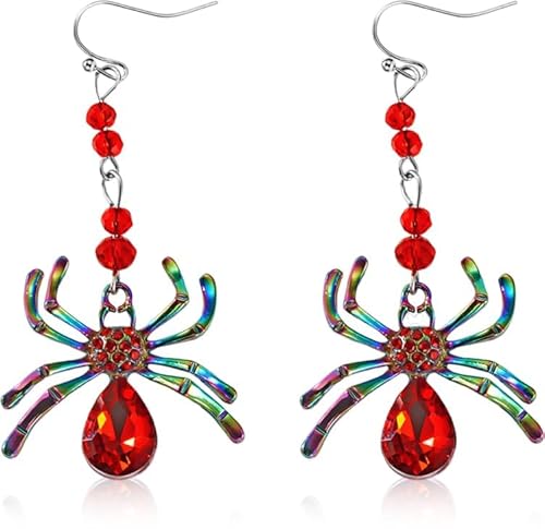 TOFBS Exquisite Schwarze Spinnen Ohrringe für Damen Halloween Schmuck Mode Ohrringe Silber 925 Festival Accessoire Ohrstecker für Party und Cosplay(SET C) von TOFBS