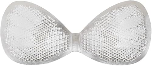 TOFBS Transparente Silikon Brustpolster Wabenmuster Pushup Einlagen Unsichtbare Bheinlagen Selbstklebend Wassertropfenform von TOFBS