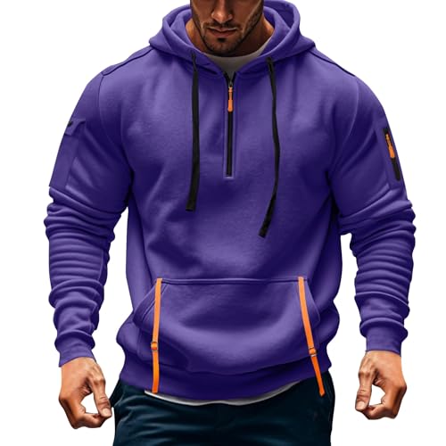 Herren Hoodie Schwarz Generisch Hoodie Grobstrickpullover Dicke Modische Herren Pullover Fleecepulli Laufpullover Arbeitspulli Kapuzenpullover Sport Baumwolle Men's Sweatshirts Lila 3XL Herren Hoodie Schwarz Generisch Hoodie Grobstrickpullover Dicke Modische Herren Pullover Fleecepulli Laufpullover Arbeitspulli Kapuzenpullover Sport Baumwolle Men's Sweatshirts Lila 3XL von TOFOTL