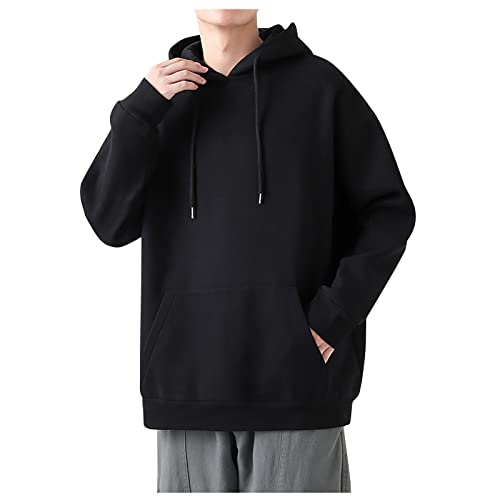 TOFOTL Hoodie Herren Slim Oversized Cosplay Laufen Tops Kostüm Kurzarm Mittelalter Casual Herbst Herren Kapuzenjacke Winter Regular Dünne Jacke Herren Hoodie Decke Schwarz 5XL von TOFOTL