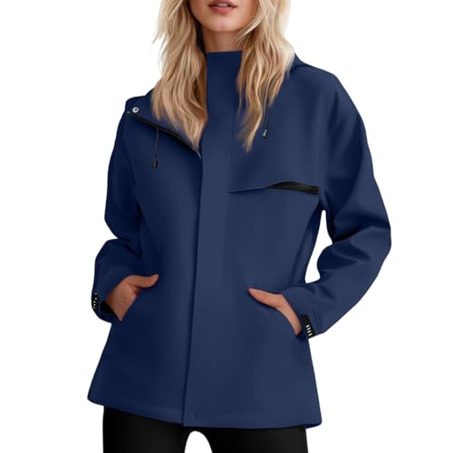 TOFOTL Softshellmantel Damen Herbst Übergangs Winddicht Regenmantel Gefüttert Wasserdicht Warm Lang Ärmel Regenjacke Herbst -gummistiefel Kapuze Mantel Damen Lang Dunkelblau M TOFOTL Softshellmantel Damen Herbst Übergangs Winddicht Regenmantel Gefüttert Wasserdicht Warm Lang Ärmel Regenjacke Herbst -gummistiefel Kapuze Mantel Damen Lang Dunkelblau M von TOFOTL
