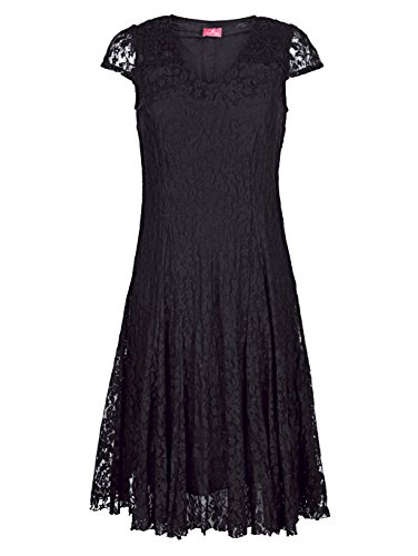 TOP Marken Spitzen Kleid SCHWARZ IN Crash Optik GR. 42, GR. 46 0617131761 (42) von TOGETHER