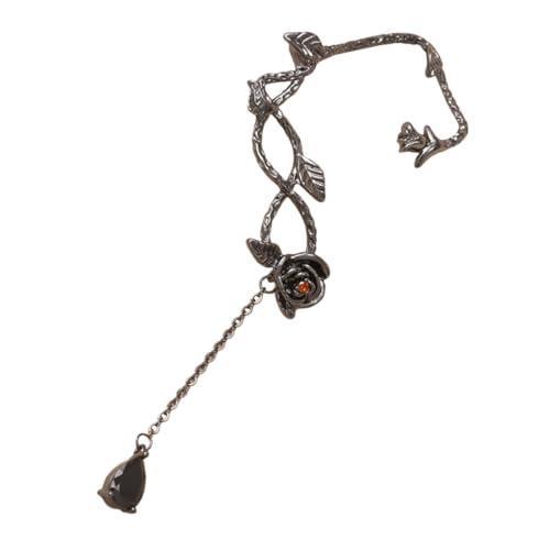 TOGEVAL Rosenranken-verzierung Ohrmanschetten Clip Ohrringe Für Damen Aus Kupfermaterial Mit Zartem Design Für Ohrtypen Geeignet Als Partyaccessoire von TOGEVAL