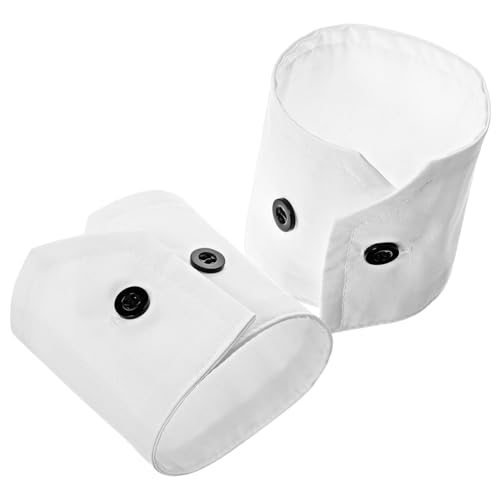 TOGEVAL Blusen Krageneinsatz Damen Abnehmbare Damen Handgelenkmanschetten Mit Spitzen Design Elegante Dekorative Accessoires Für Kleider Und Festlichkeiten Weiße Manschetten Damen von TOGEVAL