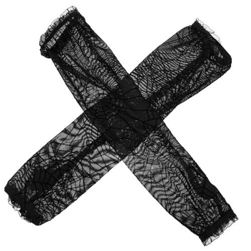 TOGEVAL 1paar Netz-handschuhe Für Cosplay Und Halloween Halbfinger-performance-handschuhe Aus Atmungsaktivem Material Schwarz von TOGEVAL