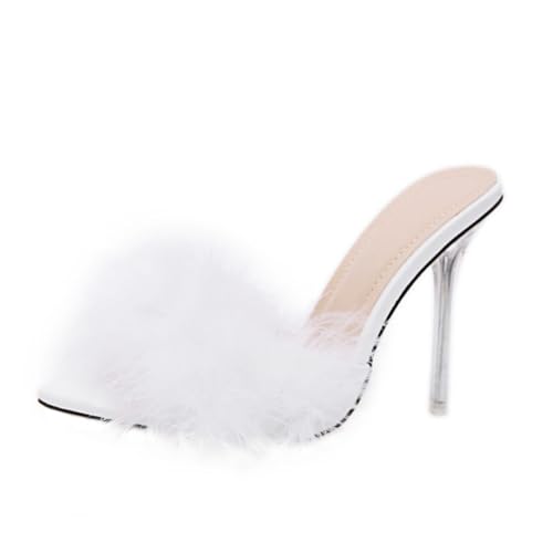 TOGEVAL Transparente High Heels Für Damen Durchsichtige Kristall-Slipper Mit Dünnen Absätzen rutschfeste Haus-Schuhe Bequem Und Modisch von TOGEVAL