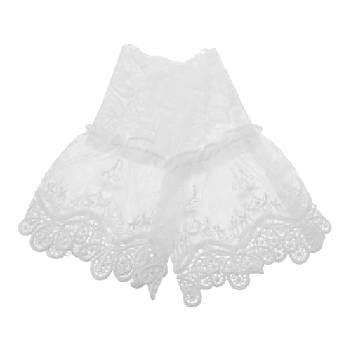 TOGEVAL 1 Paar falsche Ärmel aus Spitze gefälschte Manschette für Frau falsche Ärmel des Hemdes Ärmelverlängerung für Kleider Weiße Ärmel für Kleider falscher Ärmel aus Spitze Chiffon von TOGEVAL