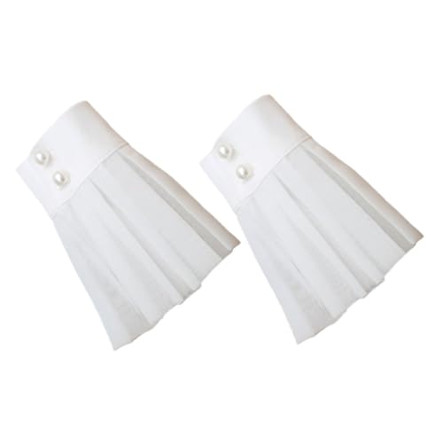 TOGEVAL 1paar Falsche Manschetten Für Damen Abnehmbare Ärmel Aus Organza Rüschen-design Für Festliche Anlässe Elegante Handgelenksmanschetten Für Weihnachten Halloween Mehr von TOGEVAL