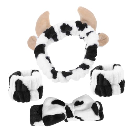 TOGEVAL 1 Satz Stirnband Aus Horn Stirnbänder Für Damen Zum Waschen Des Gesichts Plüsch Hautpflegezubehör Gesichtswaschstirnband Bands Aufkleber Lippenstift Clip-stirnband Haarnadel Falsch von TOGEVAL