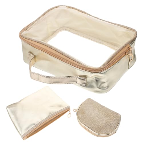TOGEVAL Reise Kosmetiktasche Tragbares Makeup Bag Mit Reißverschluss Transparent Für Damen Leicht Kompakt Für Unterwegs von TOGEVAL