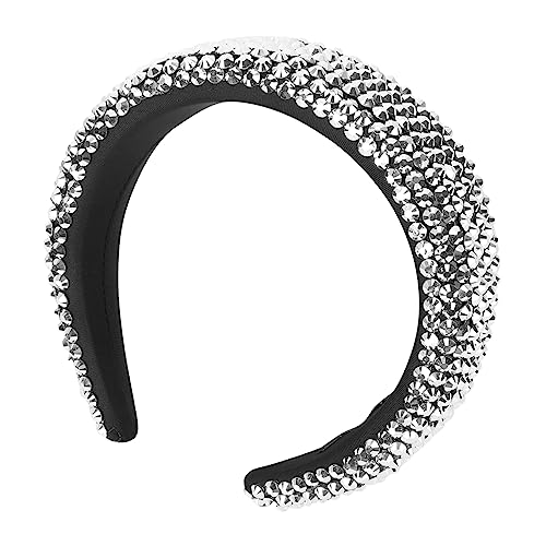 TOGEVAL 1 Stück Braut Haarband mit Strassverzierung Breiter Kopfbedeckung für Hochzeiten Festliche Anlässe Haarschmuck Accessoire für Damen und Mädchen von TOGEVAL