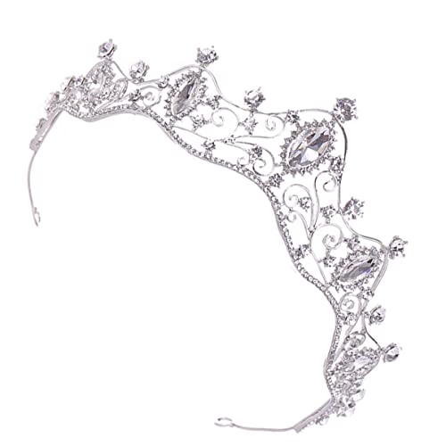 TOGEVAL 1 Stück Krone Haarband für Mädchen Headdress für Geburtstagsfotos und Bühnenauftritte Silberne Barock Prinzessin Tiara für Bezauberndes Haaraccessoire TOGEVAL 1 Stück Krone Haarband für Mädchen Headdress für Geburtstagsfotos und Bühnenauftritte Silberne Barock Prinzessin Tiara für Bezauberndes Haaraccessoire von TOGEVAL