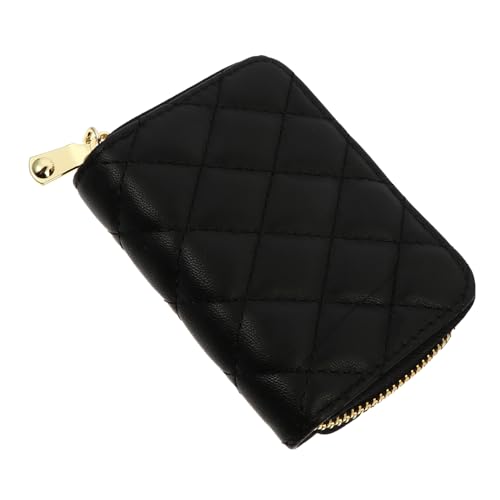 TOGEVAL 1 Stück Mini-Ledertasche Pu-kartentasche - Modischer Rhombus-kartenhalter Für Bargeld Reißverschluss Geldbeutel von TOGEVAL