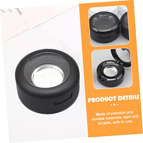 TOGEVAL 10 Sätze Teiliges Leerer Lidschattenboxen Kompakte Tragbare Aufbewahrungsbehälter für Lidschatten Foundation Glänzend Schwarzer Box mit Aluminium Palette für Reisen und Tägliche von TOGEVAL