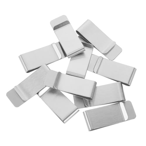 TOGEVAL 10 Stück Geldklammern mit Stifthalter Minimalistischer Metallclip für Karten Bargeld und Notizen Schlanker Langlebiger Wallet Clip für Damen und Herren Büro und Alltag von TOGEVAL