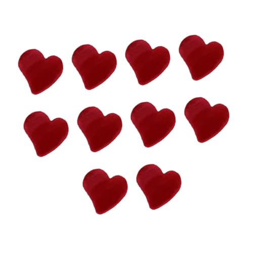 TOGEVAL 10 Stück Kleines Teiliges Herz Haarklammern für und Mädchen Flocking Haarspangen Süße und Praktische Haaraccessoires für Romantische Anlässe und Alltag von TOGEVAL
