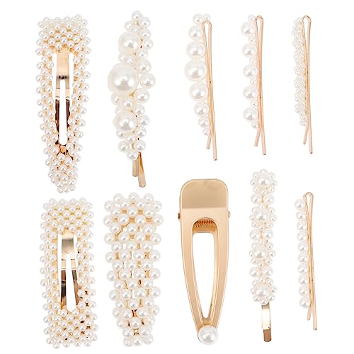 TOGEVAL 10stücke Teiliges Set Perlen-haarspangen Haarclips Für Damen Haarschmuck-accessoires Für Besondere Anlässe Und Alltag von TOGEVAL