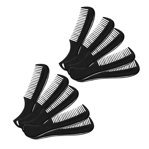 TOGEVAL 10 Stück Teiliges Bartkamm Kompakt und Tragbar Anti rutsch design für Herren Gleichmäßige Ölverteilung Pflegt Bart und Schnurrbart Mini Styling kämme für Unterwegs von TOGEVAL