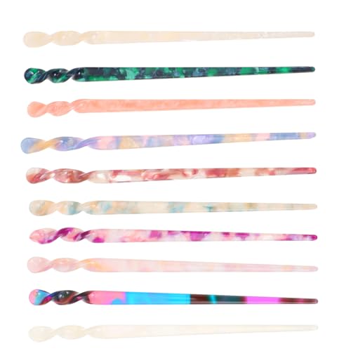 TOGEVAL 10 Stück Teiliges Chinesischer Haarnadeln aus Leichtem Langlebigem Material Multifunktionale Haarschmuck sticks für Damen Geeignet für Partys Alltag Cosplay und Elegante von TOGEVAL