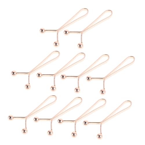 TOGEVAL 10 Stück Teiliges Damen Hijab Clips aus Robustem Eisen Vielseitige Schal und Tuchhalter Verformungsbeständige U Förmige Pins Roségoldfarben zum Fixieren von Kopftüchern und Schals von TOGEVAL
