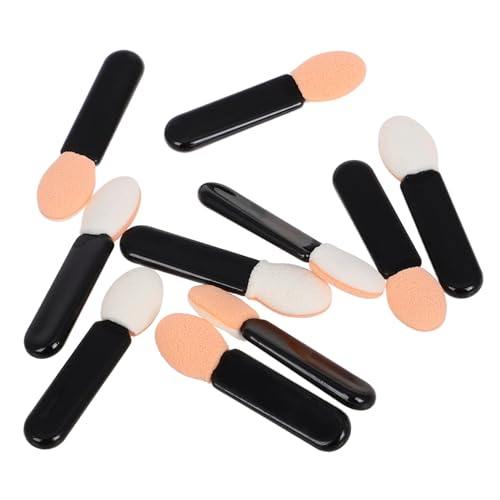 TOGEVAL 10 Stück Teiliges Mini Lidschatten Applikator Weiche Schwammspitzen Tragbar und Reisefreundlich für Präzises Augen Make Up und Sanfte Farbverläufe bei Frauen von TOGEVAL